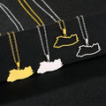 18K Gold Plated El Salvador Map Link Chain Necklace Stainless Steel Enamel El Salvadoran Salvadorian Flag Pendant Necklace