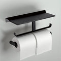 Modern Home Wall Mounted Metal/Copper Toilet Tissue Holder with Double Roll Adjustable Gun Grey Finish for Bathroom Accessory