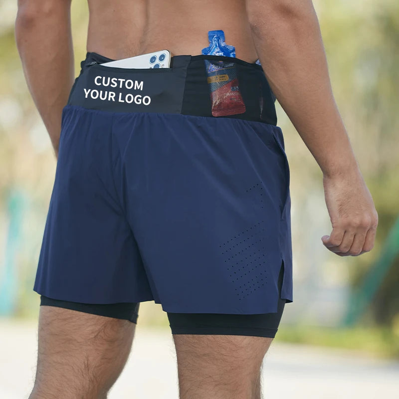Ufinebest Men Running Shorts Bodybuilding Fitness Muscle Quick Drying and Ventilation Training Sportswear Exercise Gym Shorts