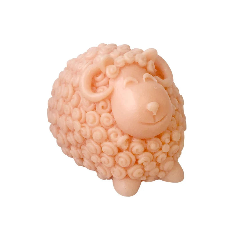 Early Riser DIY 3D Stereoscopic Sheep Candle Silicone Mold Cute Little Sheep Ornament Mold Desktop Ornament Crystal Epoxy Mould
