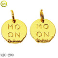 Gold Plated Bikini Metal Gold Hang Charms Zinc Alloy Jewelry Accessory Metal Engraved Name Pendant Tags for Bracelet