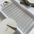 Good Quality Pbt Material 8-18mm Eyelashes Premade Fans Short Stem 3D Russian Bulk Volume Lashes