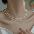 Women's Tiny Size Faux Pearl Beaded Necklace with 2mm-4mm Strand Chain for Parties Imitation Pearl Type