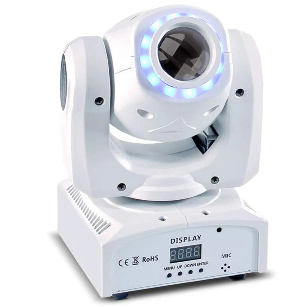 U`King 50W LED Beam Pattern White Shaking Head Stage Effect Light Stage Lights Equipment Dj Disco Party Light