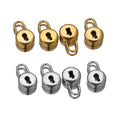 5Pcs Cute Stainless Steel Round Head Lock Type Charms Pendants for DIY Jewelry Findings Necklace Making Supplies Bulk Wholesale