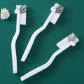 Long Handle Kitchen Cleaning Brush with Stiff Bristles Plastic Glass Cup for Pot Pan Dishwasher Edge Corners Deep Grout Cleaning