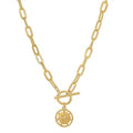 14k Gold Necklace Paperclip Chain Star Necklace for Women