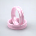 4mm 6mm 8mm Customized Size Polished Beveled Pink Ceramic Ring Base Blanks for DIY Jewelry