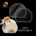 AK 2pcs Half Round Transparent Acrylic Scraper Cake Tray Cake Edge Smoother Cream Decorating Set Cake Spreading DYI Baking Tool