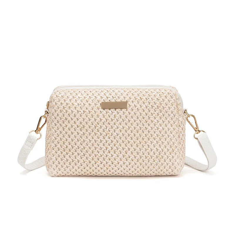 Wholesale Casual Woven Pattern Coin Purse Small Square Bag Women's Pu Messenger Bag