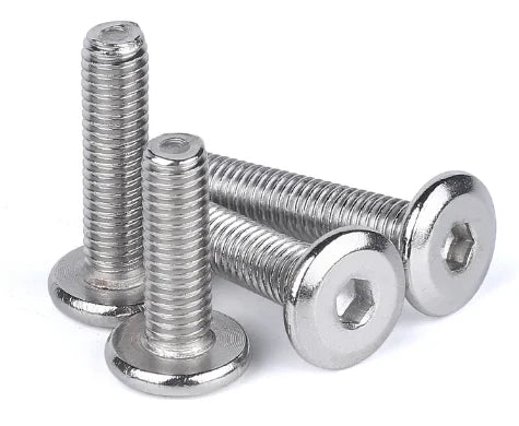M4 M5 M6 M8 Nickel Plated Steel Flat Hexagon Allen Socket Furniture Screw Bolt for Bed Chair
