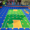 Eco-friendly Non-toxic Kindergarten PP Interlocking Floor Tiles Shock Absorption Kids Playground Suspended Surface