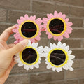 DOISYER 2021 2022 New Arrival Trendy Designer Inspired Sunflower & Roses Sunglasses for Little Girls Blue Frame Kids Love