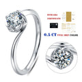 Abiding Jewelry Factory 925 Silver or Real Gold Jewellery Wholesale D Color Vvs Moissanite Diamond Solitaire Ring