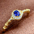 Good Price 925 Sterling Silver Natural Gemstone Oval Cut Classic Fine Jewelry Fashion Gold Plated Women Wedding Ring Party