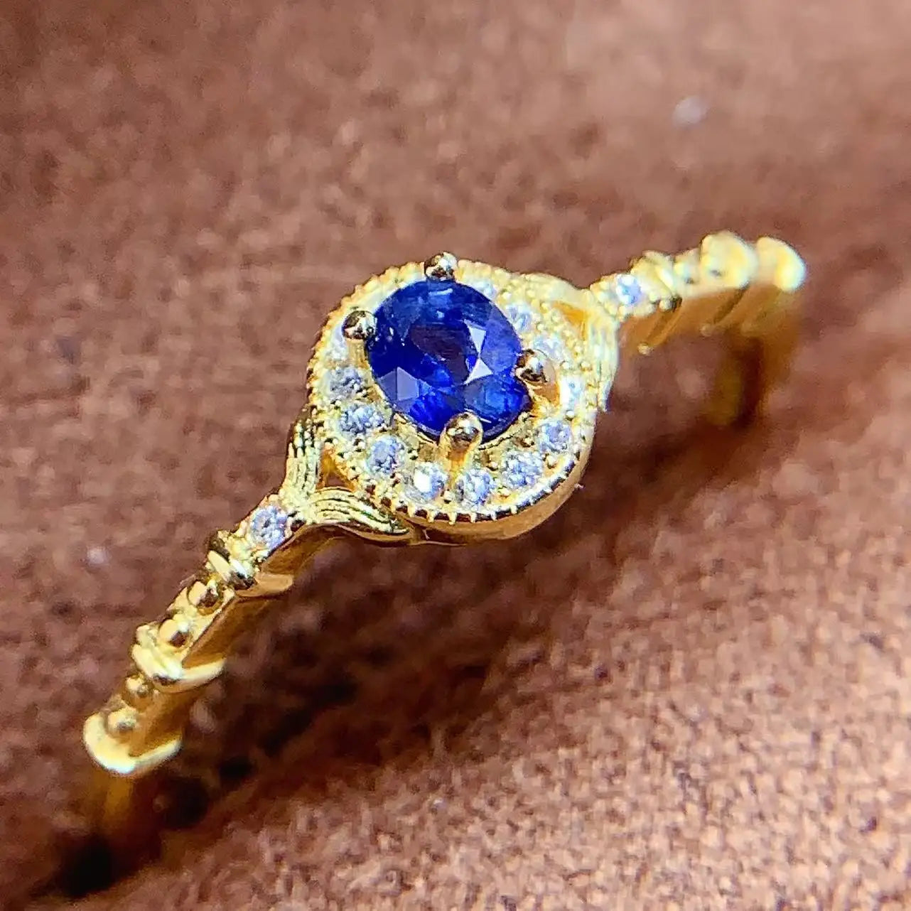 Good Price 925 Sterling Silver Natural Gemstone Oval Cut Classic Fine Jewelry Fashion Gold Plated Women Wedding Ring Party