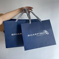 Wholesale Bolsa De Papel Custom Printed Blue Paper Bag Sac En Papier Business Advertising and Promotional Gift Bags