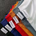 Heavy Cotton Oversized Loose Fashion Streetwear Men Casual Knitted Blank Plain Custom Luxury t Shirt Wholesale Custom 230gsm