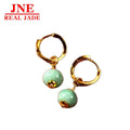 Natural Jade Earrings Female Temperament Pure Silver Earrings Ethnic Style Trend Diy Jewelry