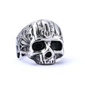 Men's Ring Stainless Steel Cool Motorcycle Biker Rings for Men Band Punk Gothic Jewelry Wholesa Biker Skull Silver Rings for Men