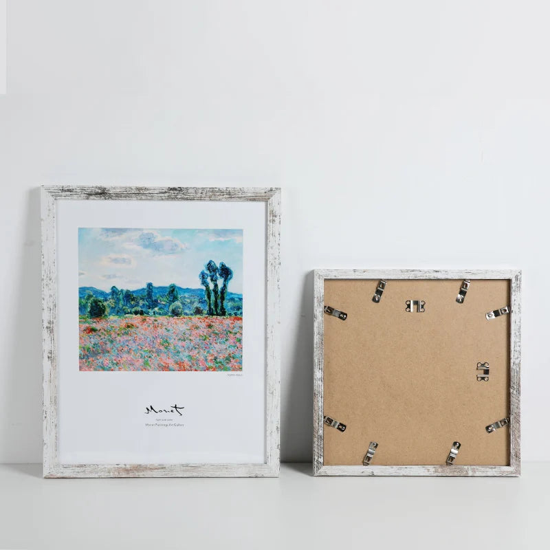 Tabletop Wall Hanging Customized Logo Wood Fashionable Rectangular 6-Color Printed OEM Photo Frame Custom Color Size Safety