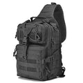 QXMOVING Single Shoulder Tactical Chest Sling Bag Waterproof Camping Hunting Messenger Backpack Vintage Style for Men Women