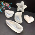 DIY OEM Selenite-bowl Candy Triple Moon Bowl Gemstone Selenite Bowls for Crystal Gift Decoration