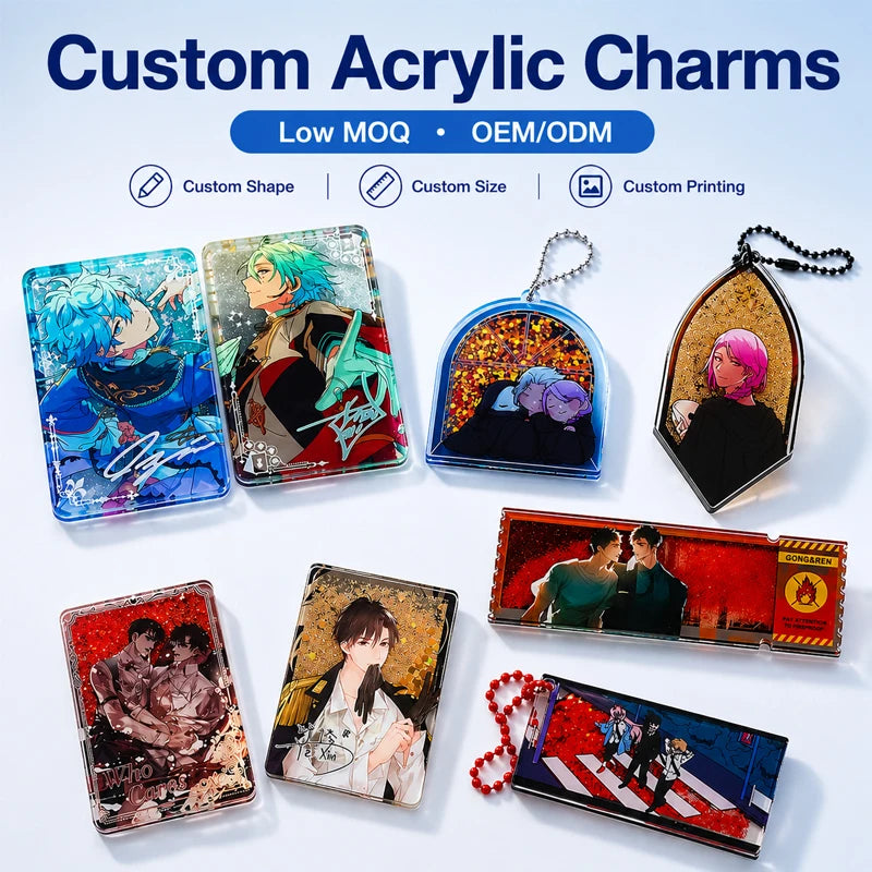 CNAWO Make Your Own Design Custom Printed Acrylic Liquid Acrylic Block/ Custom Printed Acrylic Charms