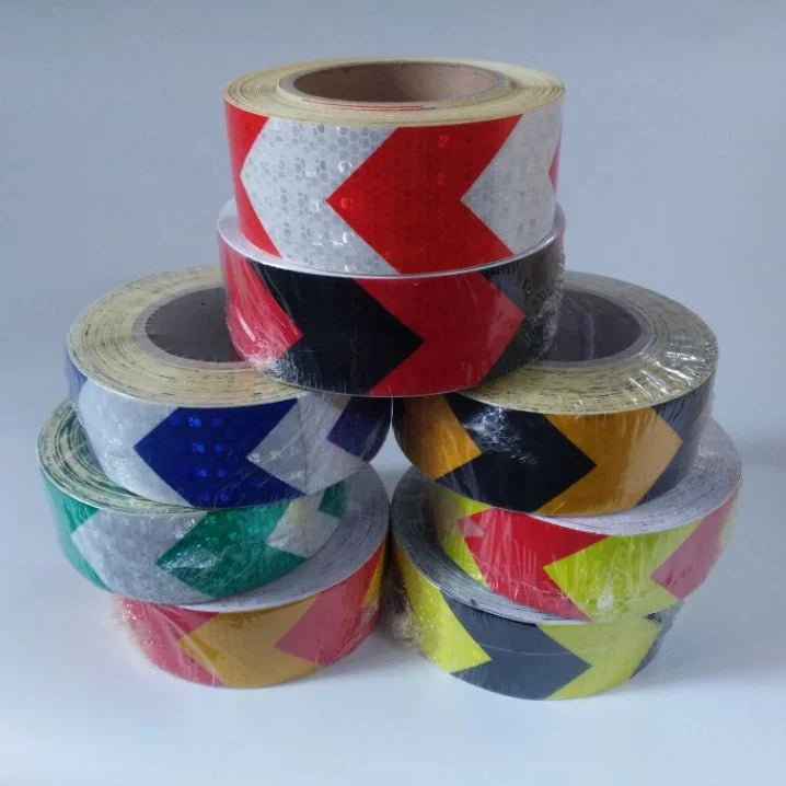 Red and White Safety Conspicuity Reflective Tape for Trailer Cars Trucks Outdoor Reflective Tape