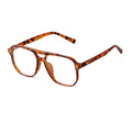 STORY L119 Double Bridge Pilot Block Blue Light Glasses Men Women Classic Vintage Rivet Leopard Square Anti Blue Light Eyewear
