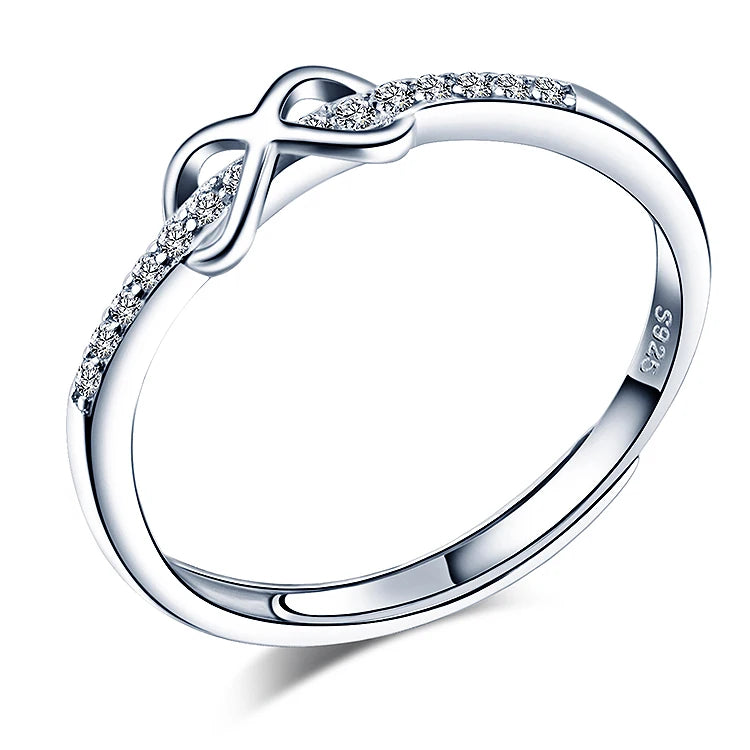Adjustable Sterling Silver Rings for Women Non-Tarnish Romantic Jewelry for Weddings Engagements Parties Anniversaries