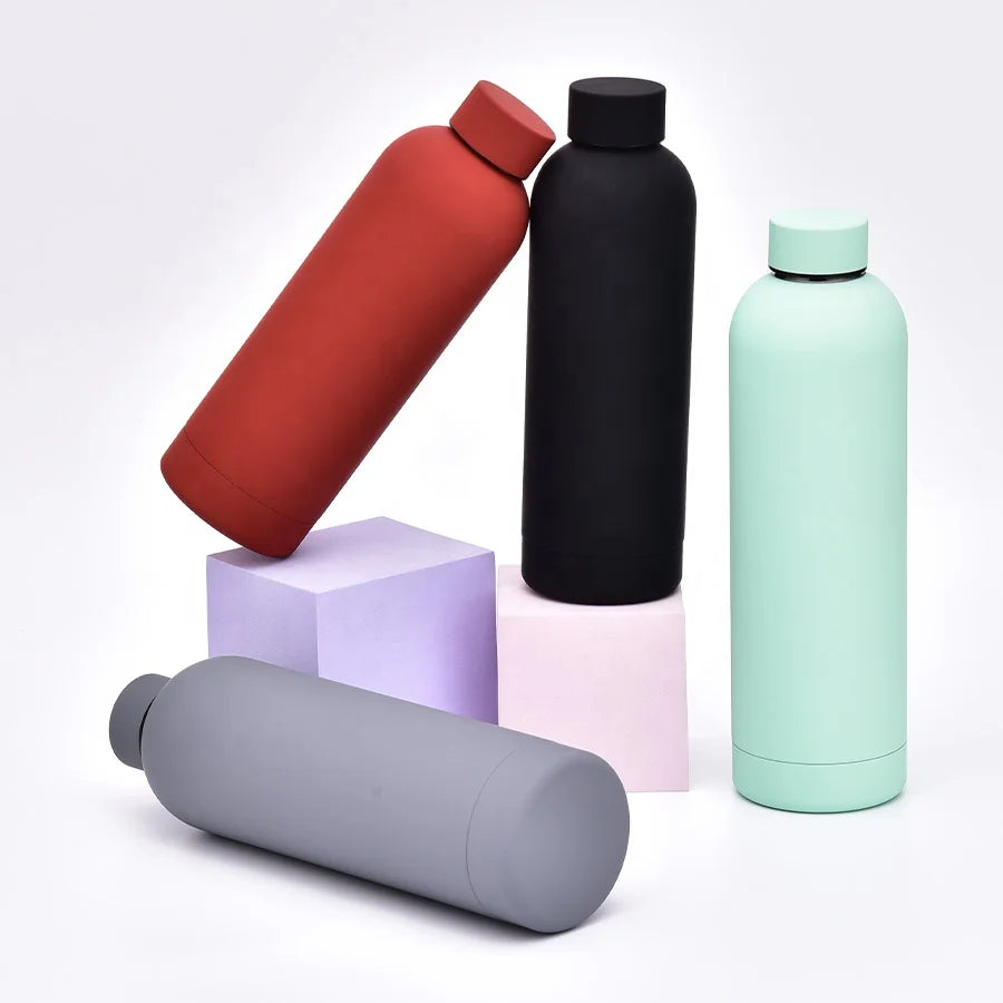 BPA Free Kids Water Bottle Double Wall Vacuum School Drinking Bottle Custom Logo With Lid