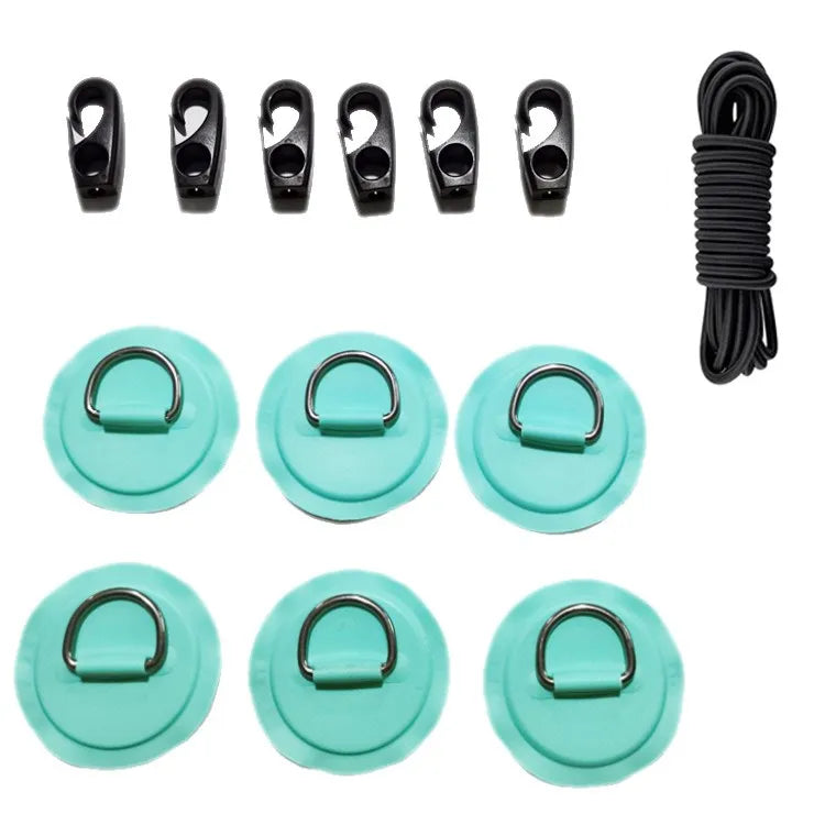 Inflatable Surfboard Accessories SUP Paddle Board 4-layer Strong Stainless Steel D Ring Buckle PVC Patch Cord for Kayak