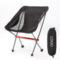 Hot Sale Logo Available S Size Portable Outdoor Ultra-light Aluminum Alloy Folding Moon Chair Modern Design Outdoor Furniture