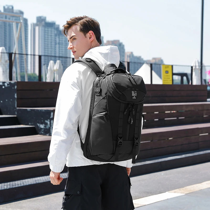Ozuko 9639 Men's Large Capacity Waterproof Laptop Backpack WholeSale Business School Bag for Outdoor Adventures-Quality Product