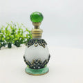 15ml European Middle East Dubai Metal Alloy Patented Jewelry Stones Perfume Bottle Empty Glass Essential Oil Attar Bottle