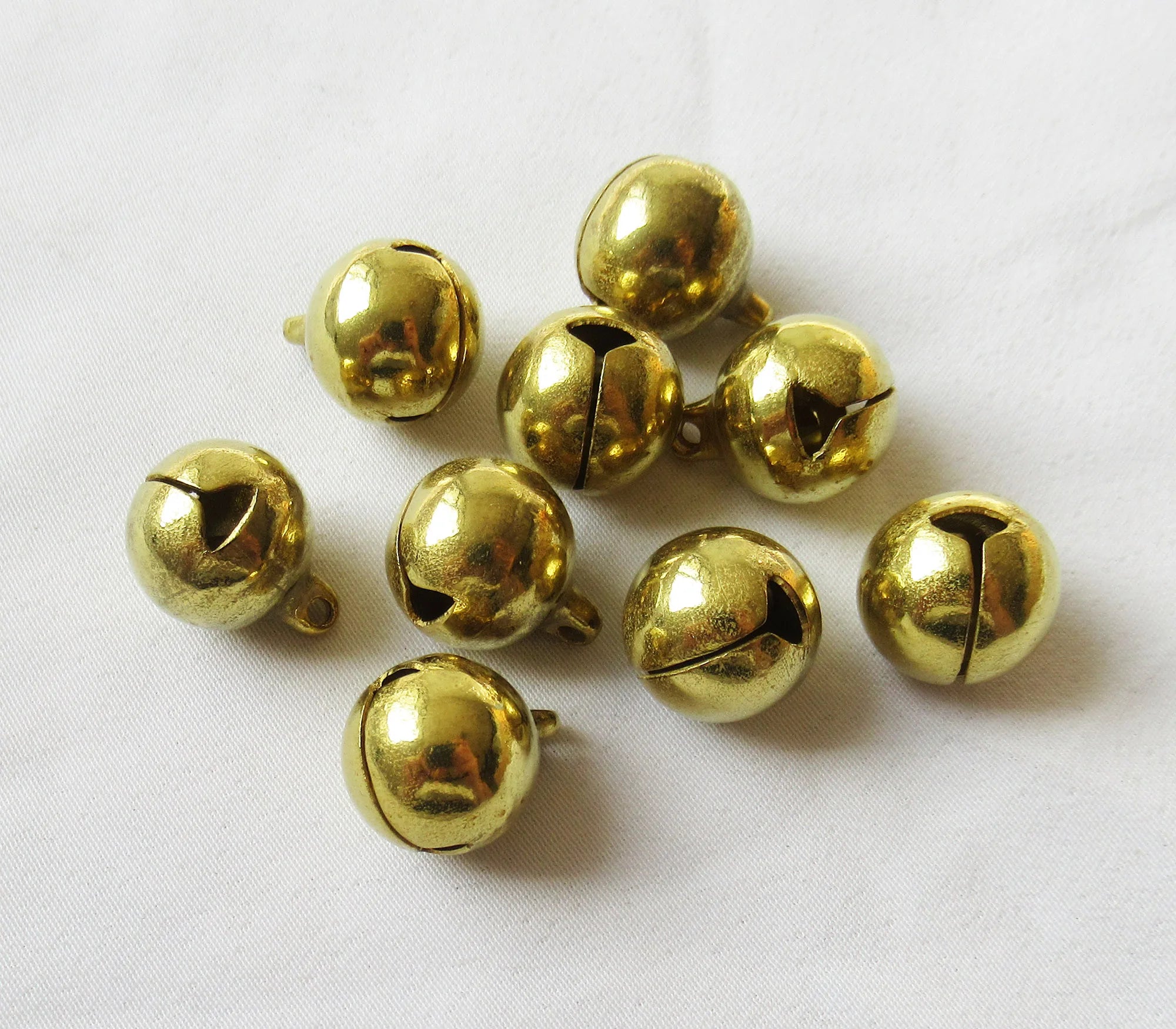 13mm Brass Jingle Bells Small Ball Inside to Make Sound Xmas Bell Decorations