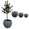 Modern Outdoor Big Fiber Clay Flower Pot Home Balcony Fiberglass Pot Popular Large Concrete Garden Hotel Decorative Flowerpot