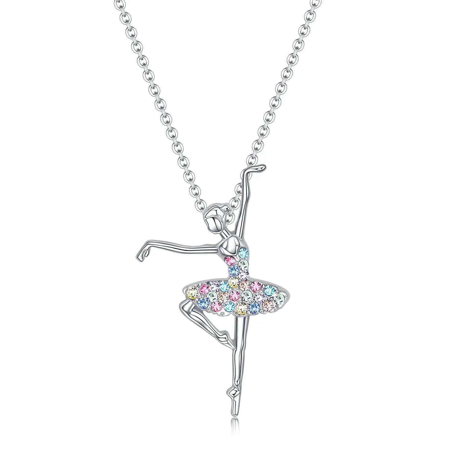 Colorful Dancing Girl Necklace With New Styles 2023 Hot Selling Hedgehog and Squirrel Pendant Necklace Luxury Fashion Necklace