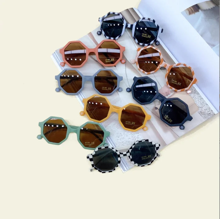 New Fashion Custom Spring Summer Kids Irregular Shape Korean Sunglasses  Lunette Pour Enfants