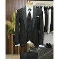 Black Men's Suits 3 Pieces Set Blazer Casual Business Suit Men's Blazer Pant Vest Wedding Party Men's Suits Tuxedos