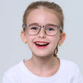 New Style Square Custom Logo TR90 Computer Gaming Children Kids Blue Light Filter Glasses