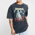 Wholesale Custom Vintage Black Printed Large Graphic Tees Acid Washed 100% Cotton Eco-Friendly Men Oversize Crew Neck T Shirts