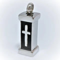 Stainless Steel Memorial Cuboid Coffin Cross Urn Ash Keepsake Cremation Container Pendant Jewel Necklace Holder Viking Calddagh