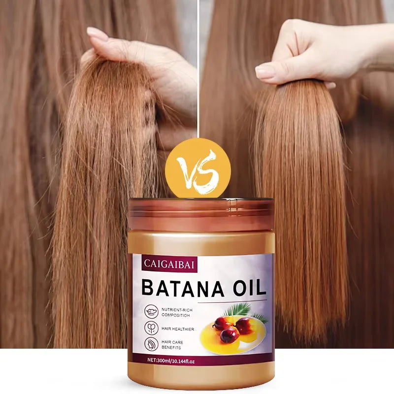 Batana Oil Cream Hair Conditioner 300g Scalp Nourishing Hair Mask for Deep Cleaning and Smooth Hair Use in Home Spa