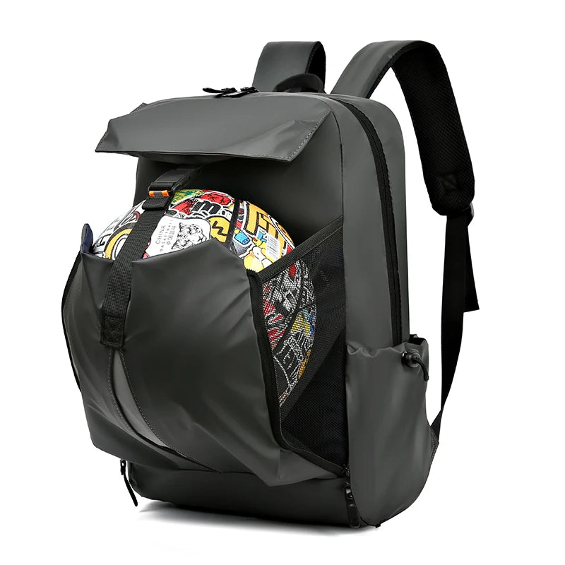 Best Seller Custom Laptop Backpack Waterproof Sports Casual Outdoor Foldable Design with Basketball Pocket