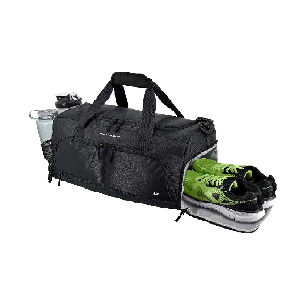 2025 Large Fitness Travel Duffle Bag Black Waterproof Oxford Fabric Sports Gym Duffel Bag