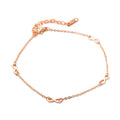 Dainty Rose Gold Infinity Anklet for Women Trendy Personalized Stainless Steel Jewelry Gold Plated