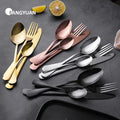 FANGYUAN Lujo 1010 Cutlery De Acero Inoxidable Set De Cubiertos Dorados De Oro De Plata Al Por Mayor