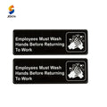 Easy Install Plastic 9*3" Employees Must Wash Hands Before Returning to Work Sign Adhesive Washing Your Hands Sign Board